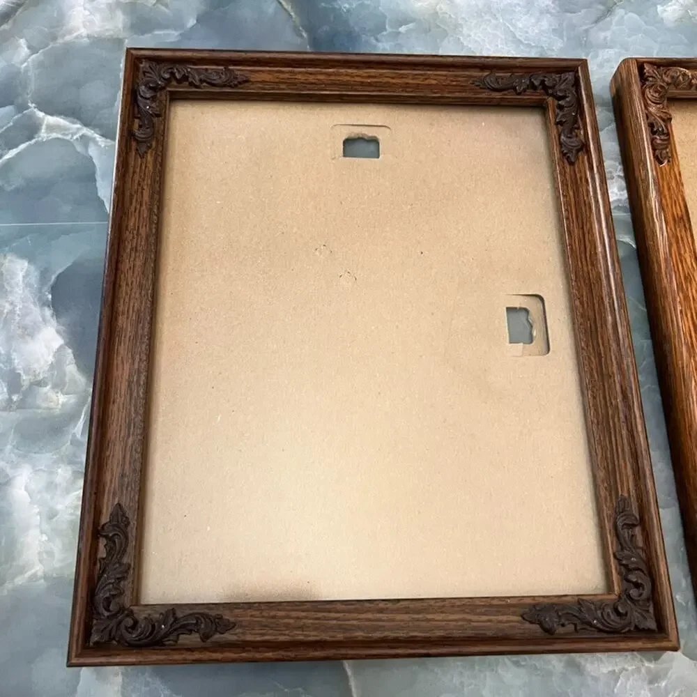 Vtg Wood Ornate Picture Frame Fits 9.5